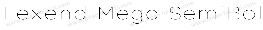 Lexend Mega SemiBold字体转换